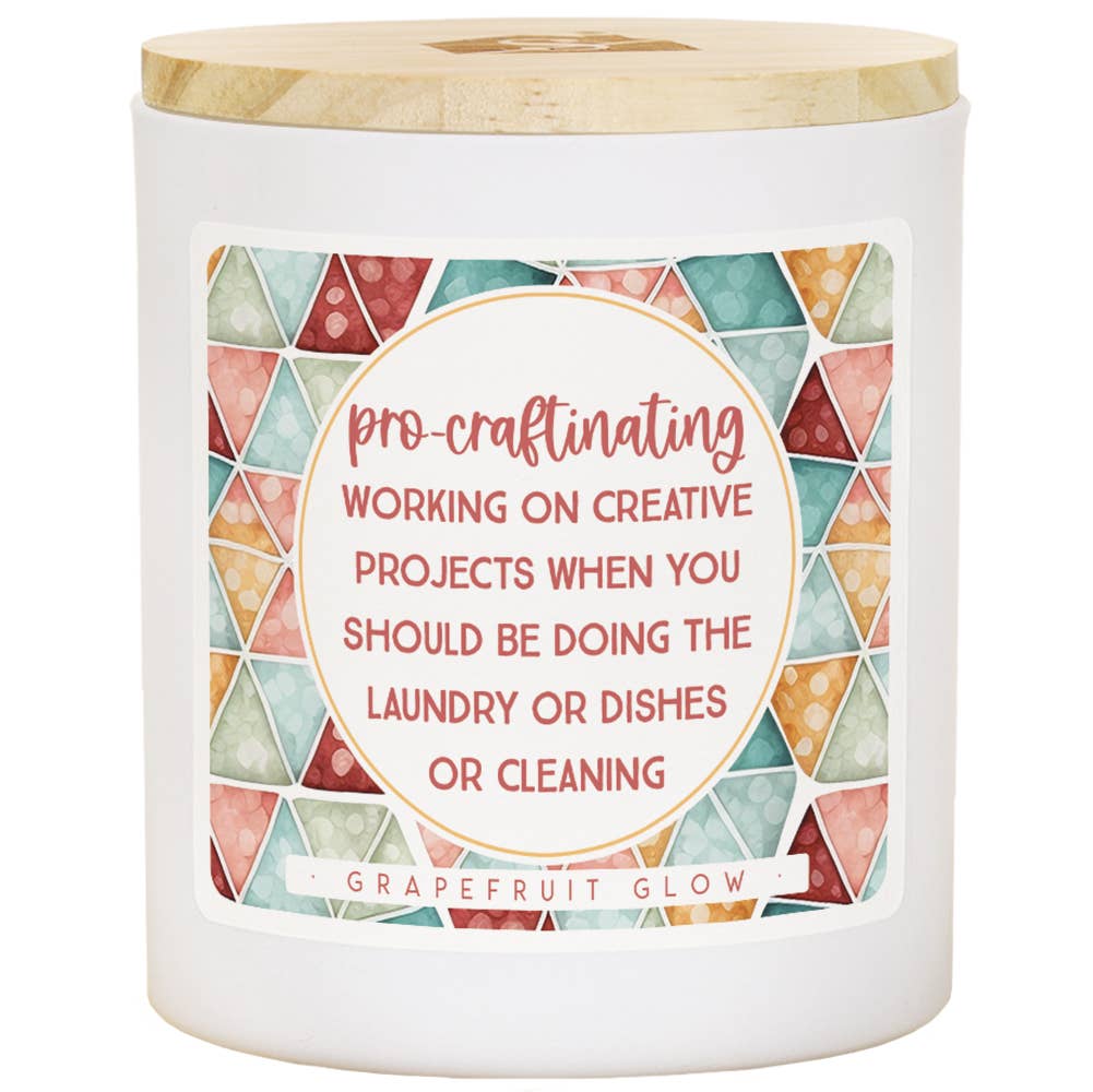 Pro-Craftinating Grapefruit Glow Candle