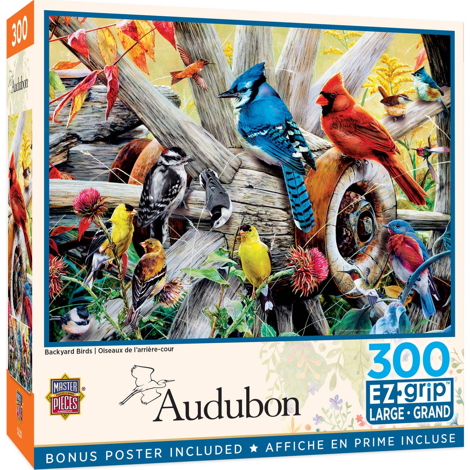 Audubon - Backyard Birds 300 Piece EZ Grip Puzzle