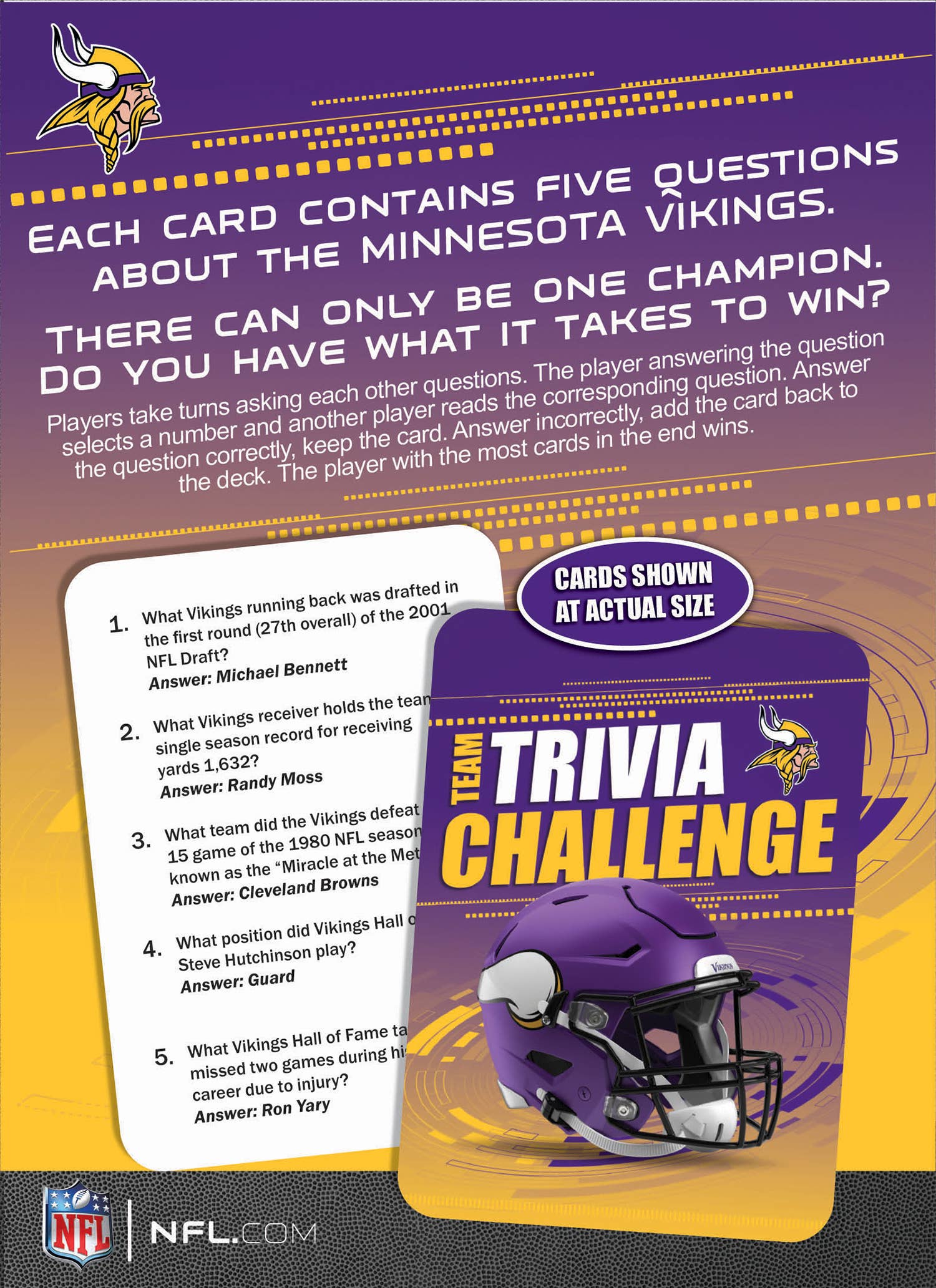 Minnesota Vikings Trivia Challenge