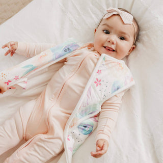 Copper Pearl Bloom Sleep Bag | Floral Baby Wearable Blanket