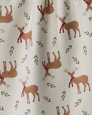 Geometry Winter Reindeer LUXE Double-Sided Kitchen Towel