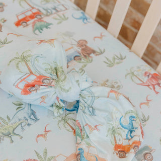 Dino Explorer Knit Swaddle Blanket