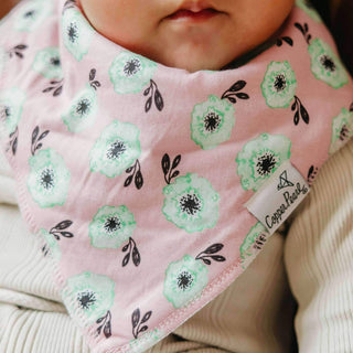 Copper Pearl Bloom Baby Bandana Bib Set