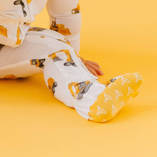 Dozer Bamboo Zip-Up Footie