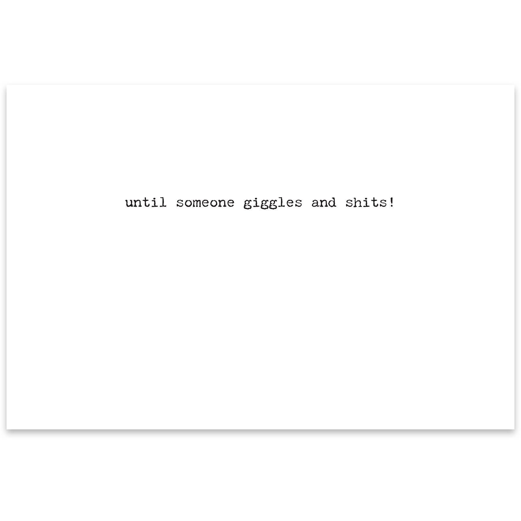 Giggles Greeting Card - Just For Fun/Age