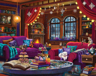 Winter Book Haven 1000-Piece Jigsaw Puzzle