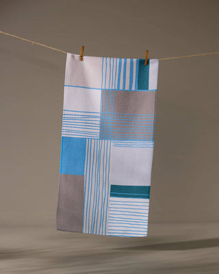 Geometry Cool Blocks Bar Towel – Color Block Kitchen Towel