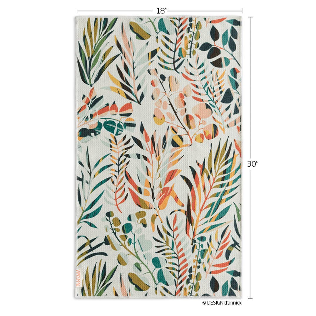 Colorful Leaves Microfiber Kitchen Dish Towel
