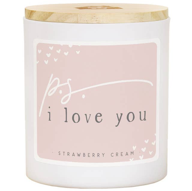 PS I Love You Strawberry Cream Candle