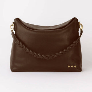 Shay Braided Strap Pebbled Leather Crossbody Bag