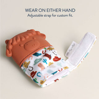 Itzy Ritzy Silicone Teething Mitt - Highland Cow