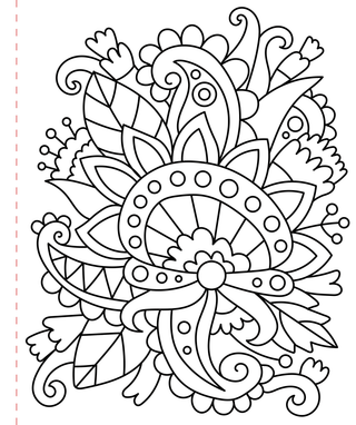 Large Print Coloring Book - Stress-Relief