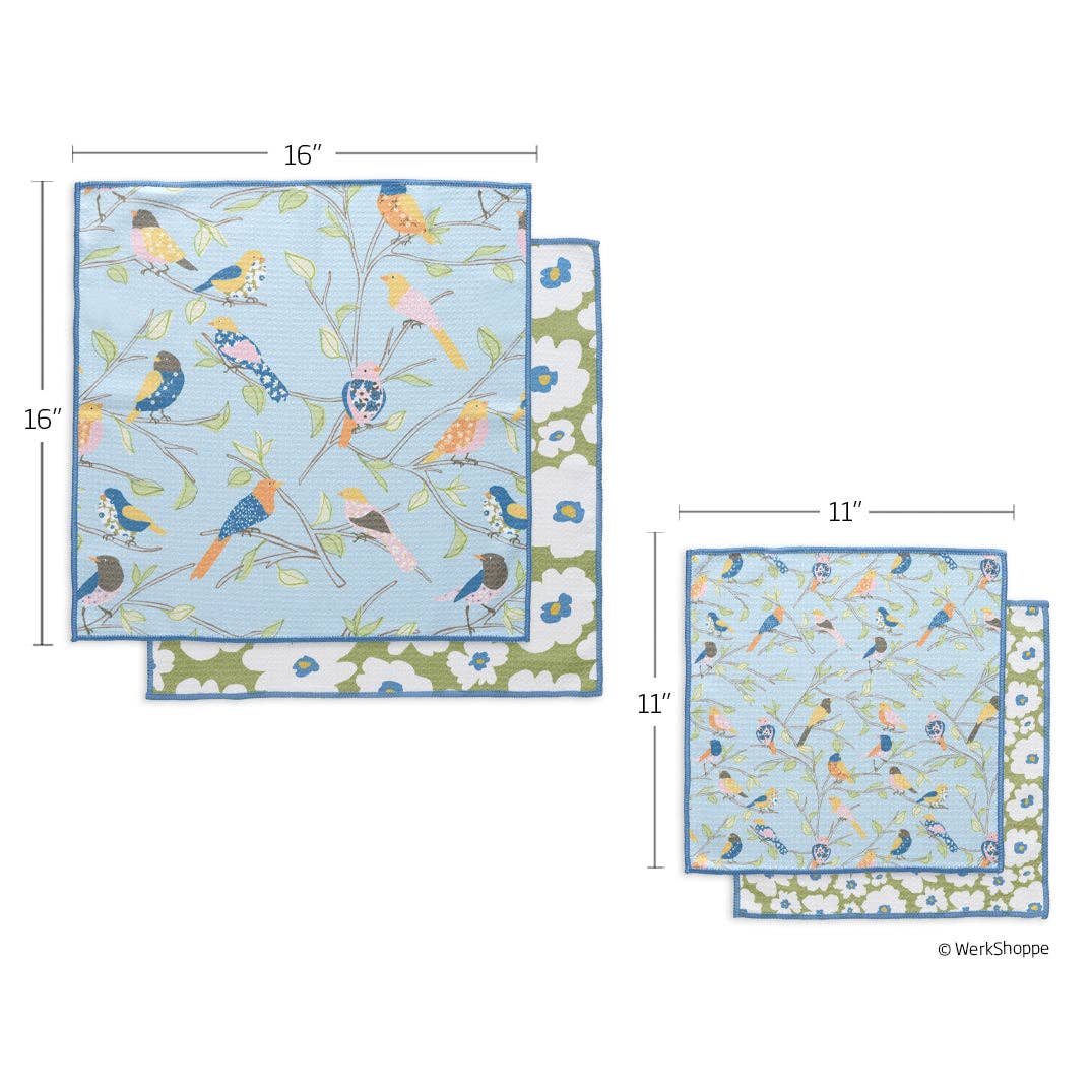 Floral Finch & Friends All Purpose Microfiber Towel Set
