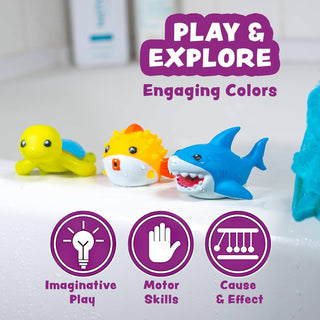 Tub Works Under the Sea Light-Up Bath Toys, 6-Pack