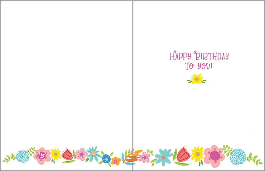 Birthday Greeting Card - Happiest Ever Flowers