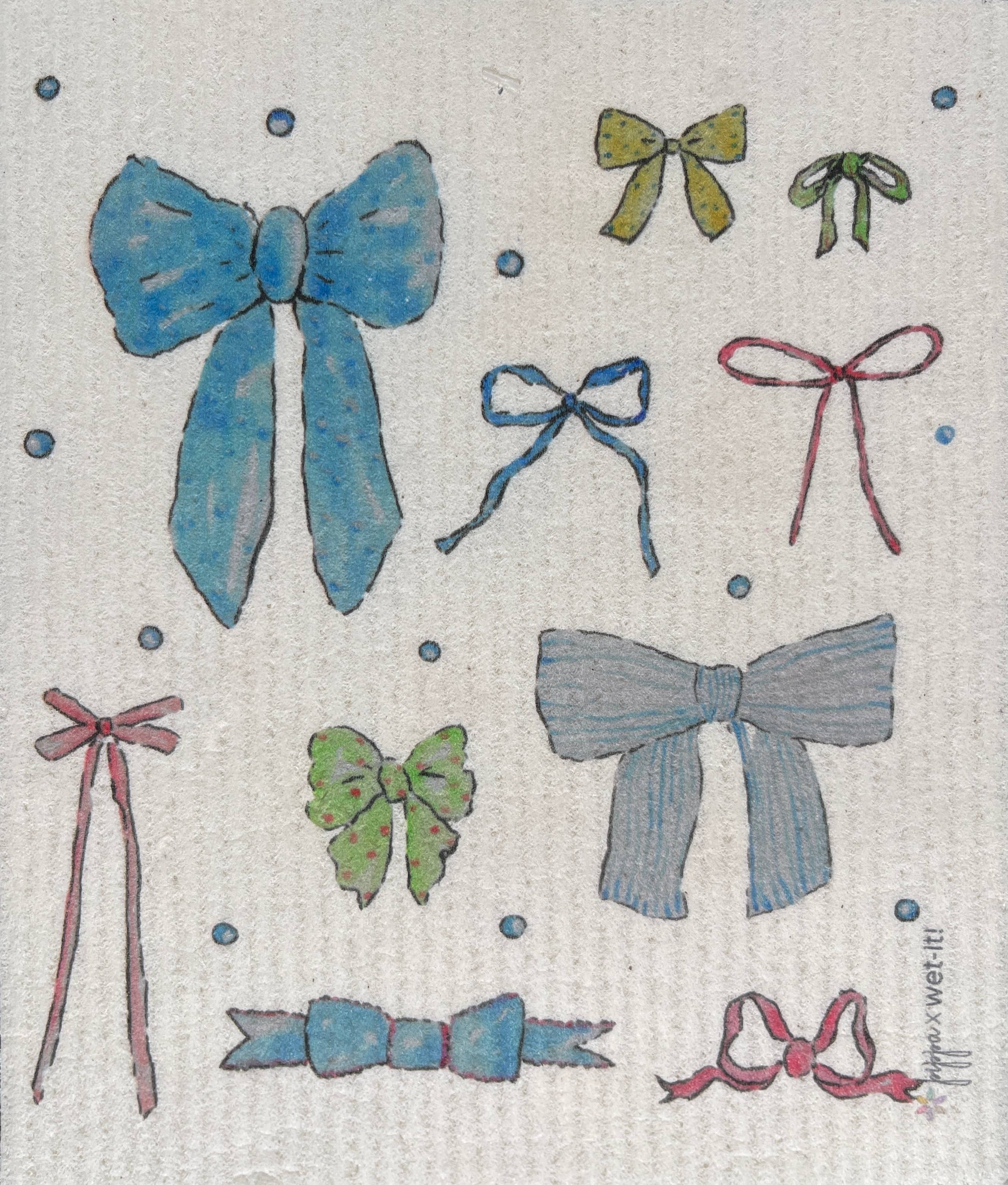 Dainty Bows Swedish Cloth