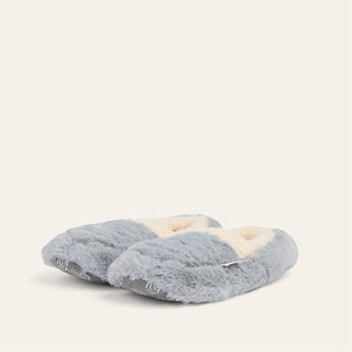 Warmies Gray Sherpa Microwavable Slippers