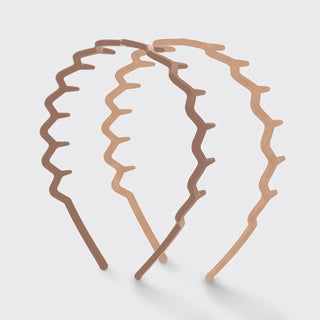 Recycled Plastic Zig Zag Headband 2-Pack — Neutral