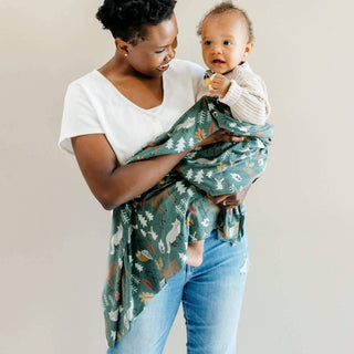 Atwood Woodland Knit Swaddle Blanket