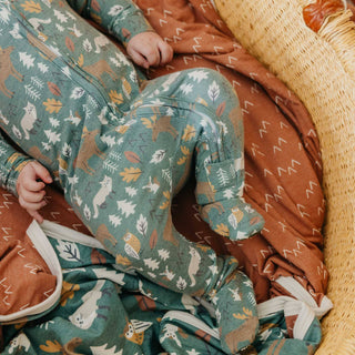 Atwood Woodland Zip-Up Footie Pajama