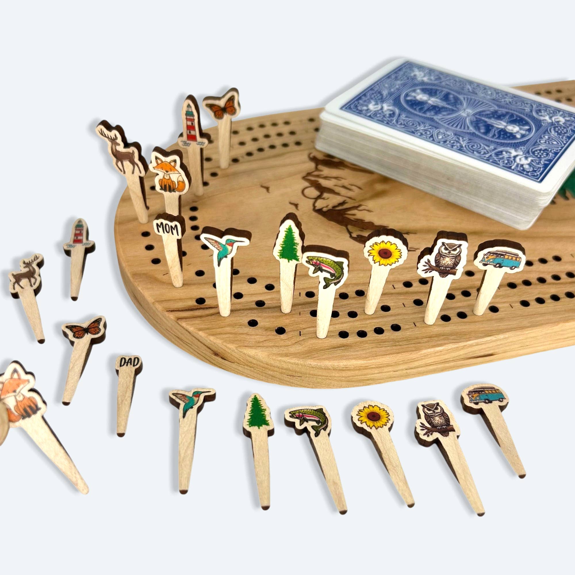 Wildlife Full Color Cribbage Pegs