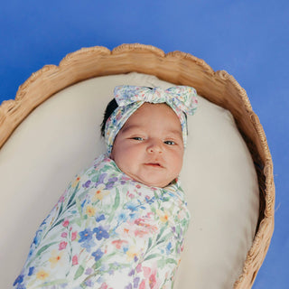 Josie Floral Knit Headband Bow