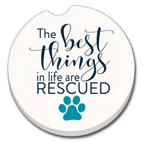 Rescued Absorbent Stone Car Coaster 1 Pk