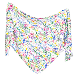 Josie Floral Knit Swaddle Blanket