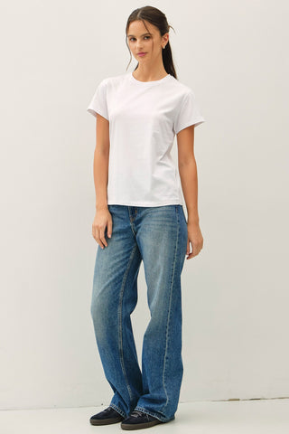 Cotton Jersey Crewneck T-Shirt - Off White