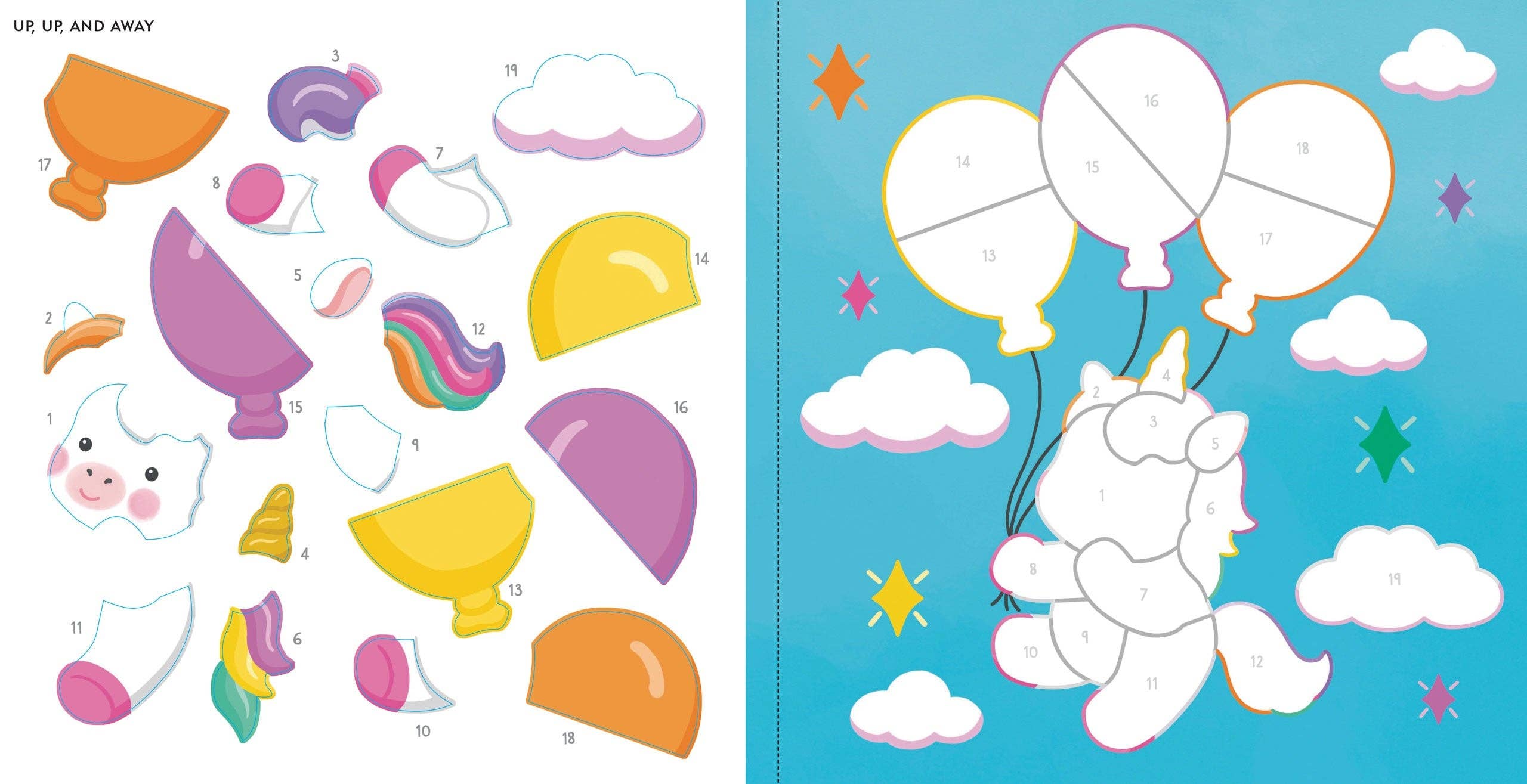 My First Color-by-Sticker Book - Baby Unicorn Sparkles