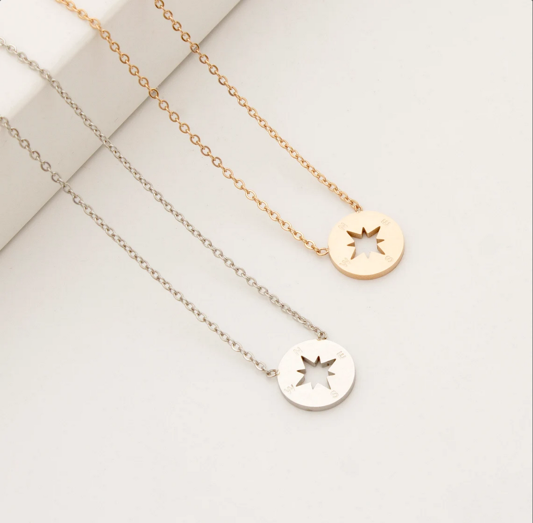 Mentor Compass Necklace Birthday Gift Inspiration Jewelry