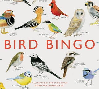 Bird Bingo by Chronicle Books — a beautifully illustrated bingo game featuring 64 bird species from around the world, including 12 bingo cards, tokens, and a bird information leaflet
