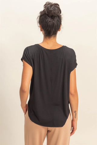 Relaxed Dolman Short Sleeve Top