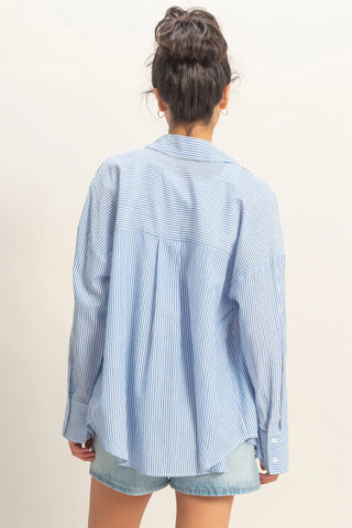 Striped Button-Up Shirt