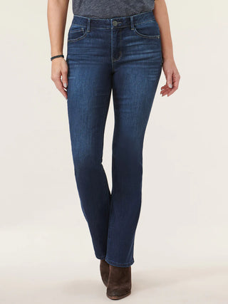 Petite Indigo Wash Itty Bitty Boot Jeans