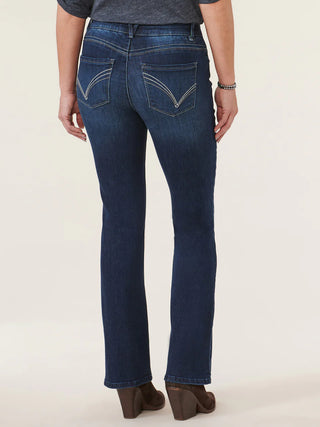 Petite Indigo Wash Itty Bitty Boot Jeans