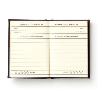 Brass Monkey A Tiny Fart Diary miniature novelty journal with black foil-stamped cover and gold-edged pages