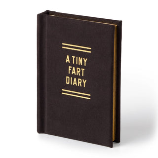 Brass Monkey A Tiny Fart Diary miniature novelty journal with black foil-stamped cover and gold-edged pages