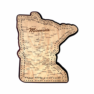 Minnesota Map 2 Track Cribbage Board