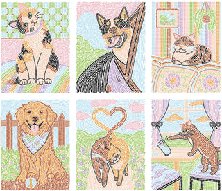 Lifelines FlowArt Dot-By-Letter Pad - Wags & Whiskers
