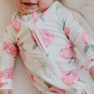 Copper Pearl Grace Zip-Up Footie Pajama