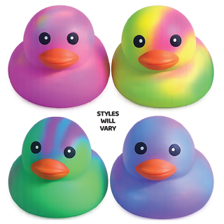 SquishZilla Mega Tie-Dye Duck Squishy Toy – 5" Jumbo