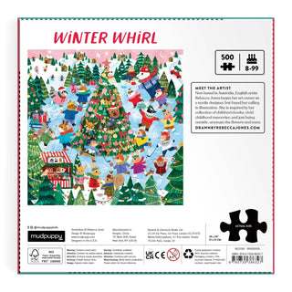 Winter Whirl 500-Piece Family Puzzle | Christmas Puzzle