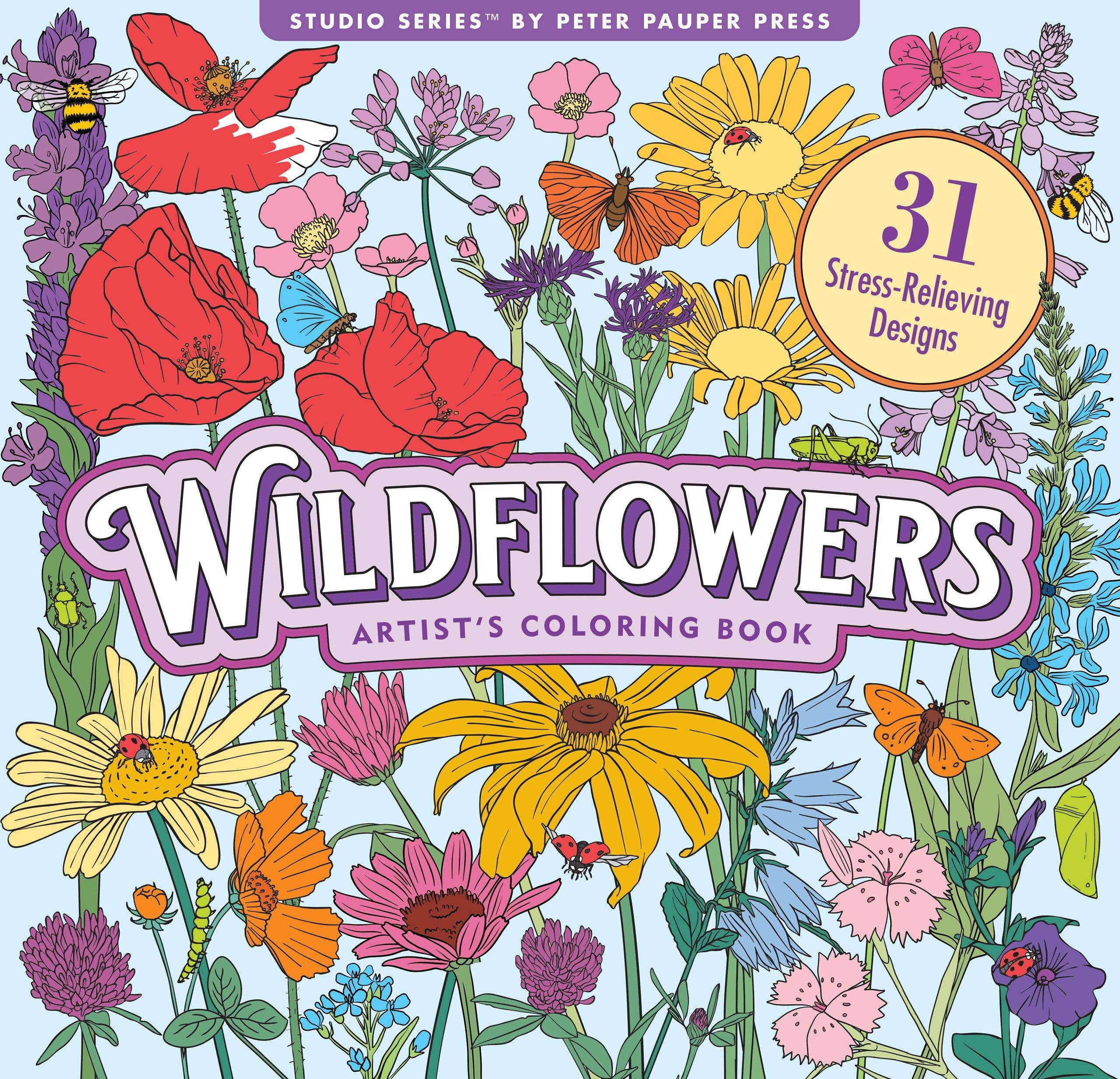 Wildflowers Adult Coloring Book