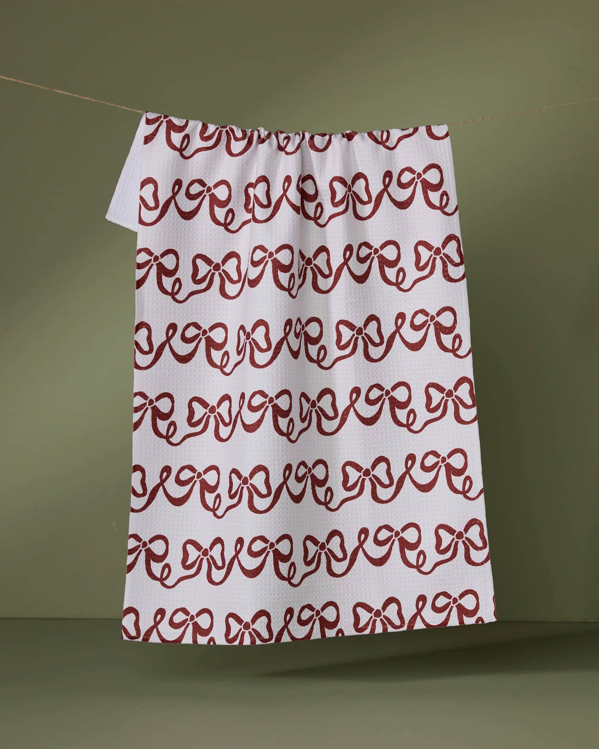 Geometry Joyful Bows Tea Towel