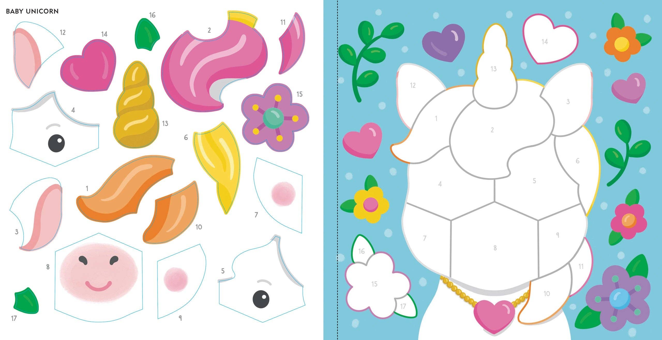 My First Color-by-Sticker Book - Baby Unicorn Sparkles