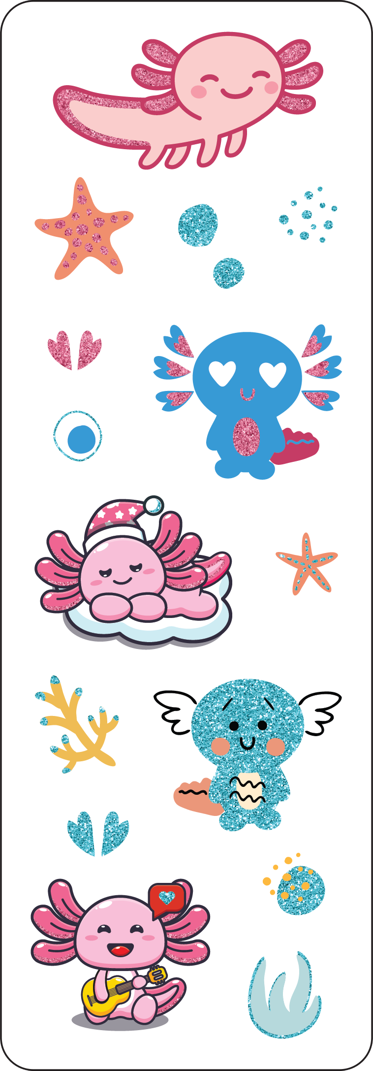 Axolotls Sticker Set