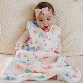 Copper Pearl Bloom Sleep Bag | Floral Baby Wearable Blanket