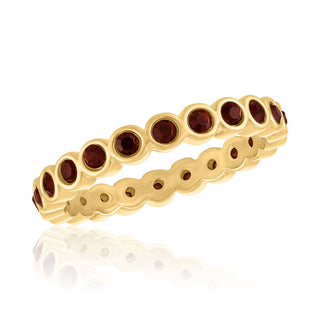 Burgundy Infinity Gold Ring