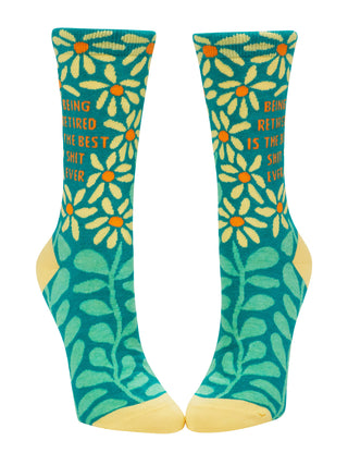 Retired Is Best Shit Crew Socks